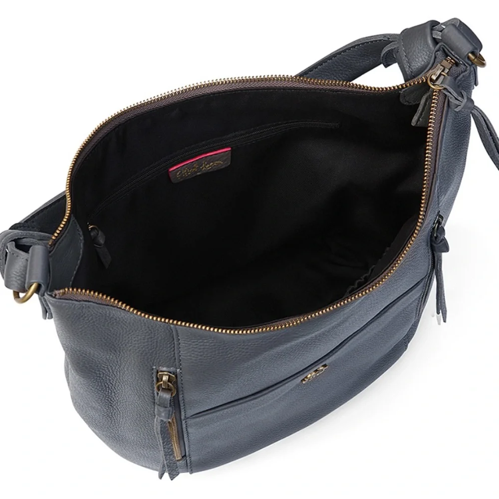 Elliott Lucca Slate Harper Leather Hobo